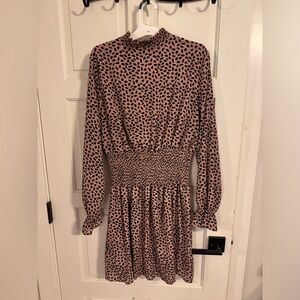 Pink leopard she and sky dress